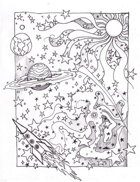 Coloring Page Trippy Drawings Coloring Pages