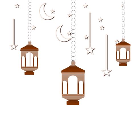 Ramadan Kareem Lantern Vector Art Png Islamic Lamp Or Brown Ramadan