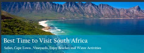 South africa have one time zone *1, current local time is (in moment when this page is generated): Best Time to Visit South Africa-An Overview
