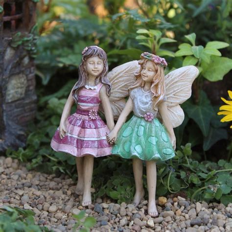 Miniature Fairies Addie And Maddie Miniature Fairy Figurines Garden