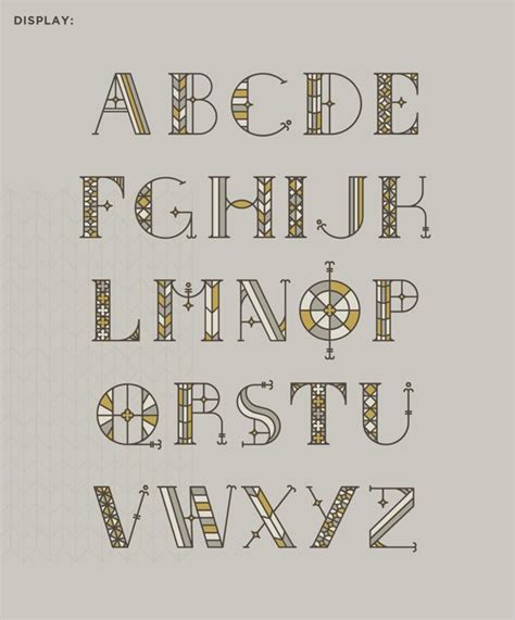 55 Designs Of Abcdefghijklmnopqrstuvwxyz Typographie Art Déco
