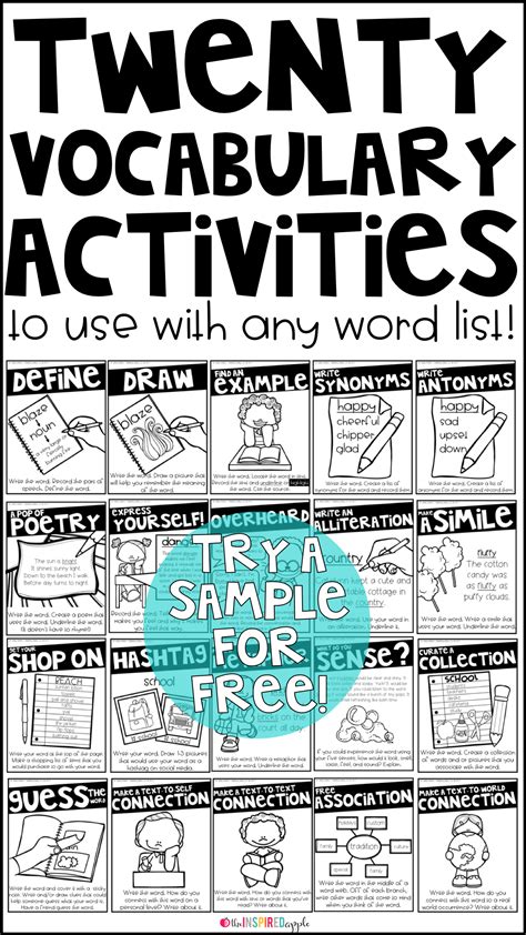 This Is A Set Of Twenty Different Activities That You Can Use With Any