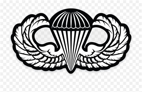 Airborne Jump Wings Automotive Decal Pngshield With Wings Png Free
