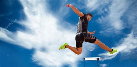 Athletic Man Practicing Show Jumping — Stock Photo © Wavebreakmedia