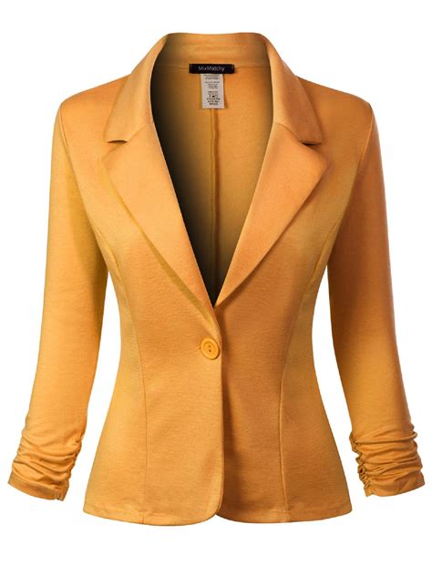 Made By Olivia Women S Classic Casual Work Solid Color Knit Blazer