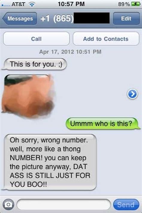 The Picture Of Your Butt Approach Funny Wrong Number Texts Wrong