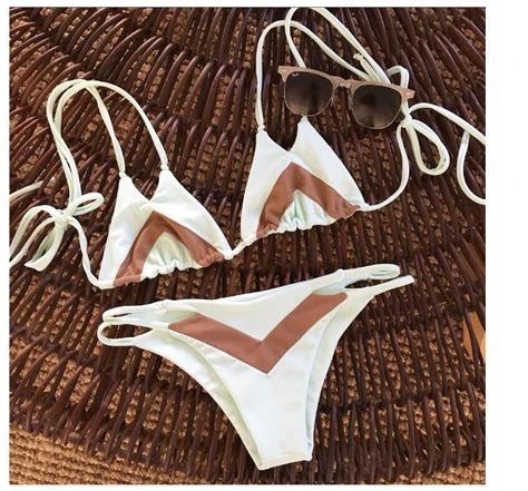 Hot Bikini Set 2017 Women Swimwear Bandage Swimsuit Sexy Patchwork