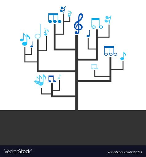 Abstract Tree Music Royalty Free Vector Image Vectorstock