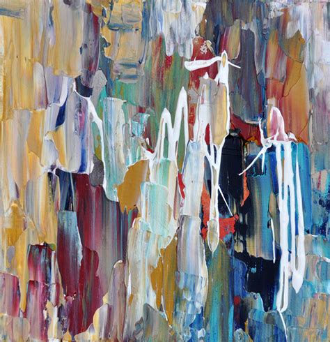 Abstract Artists International Cityscape 12 Original Oil Painting By
