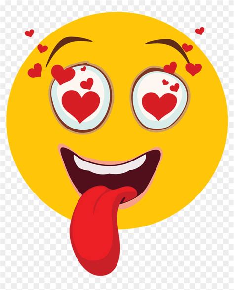 Heart Eyes Kissy Face Emoji Clipart 61755 Pikpng