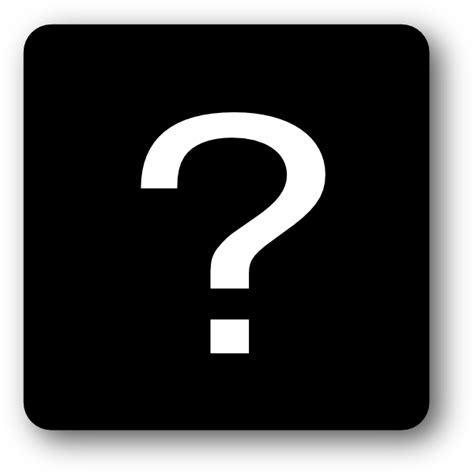 Black Question Mark Square Icon Clip Art At