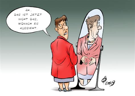 Annegret Merkel von Paolo Calleri | Politik Cartoon | TOONPOOL