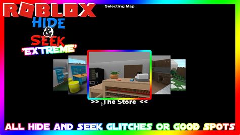 All Of Hide And Seek Extreme Glitchesgood Spots Roblox Youtube