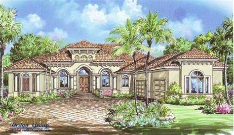 Mediterranean House Plan 1 Story Mediterranean Floor Plan With Pool