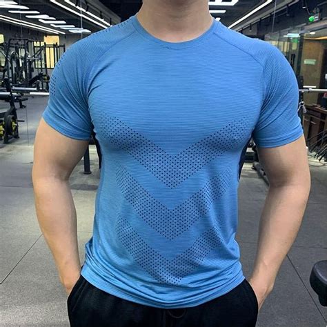 Compression Short Sleeve Mens Gym Workout T Shirt Mens Fitness