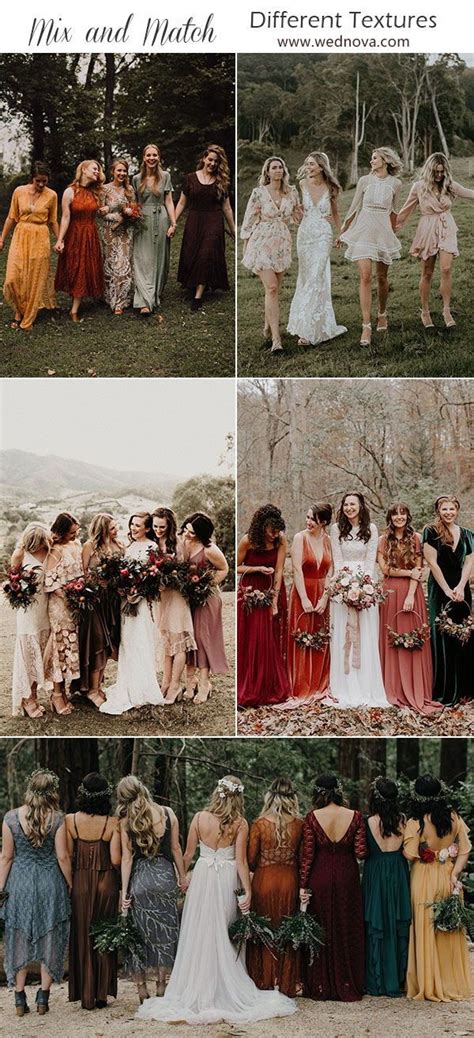 mix and match bridesmaid dresses different testures jewel tone weddings bridesmaidsbridesmaids