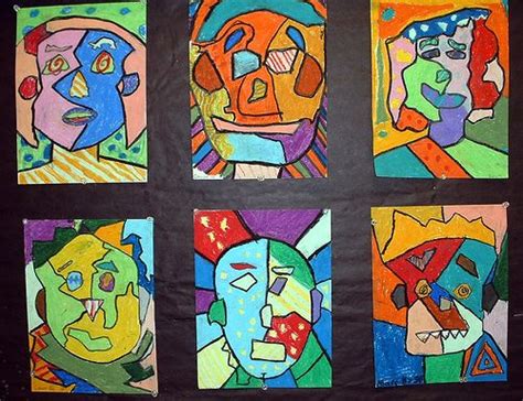 Oil Pastel Picasso Faces Art Lesson Artofit