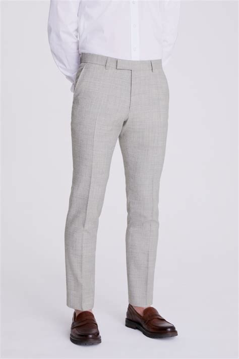 Slim Fit Light Grey Trousers Buy Online At Moss