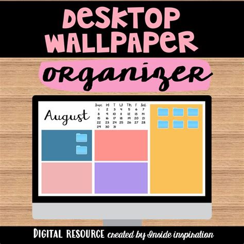 Desktop Wallpaper Organizer 12 Months With Calendar 2021 Desktop