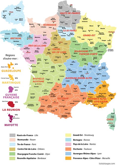 Carte De France Avec Les 13 Nouvelles Regions Carte Les Noms Des 13 Images
