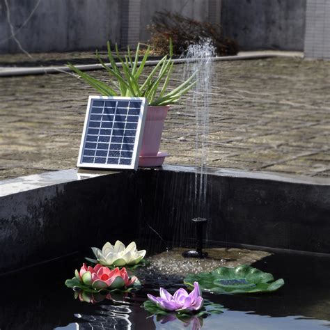 Küçük Tip Peyzaj Havuzu Bahçe Çeşmeleri 9v 2w Güneş Enerjisi Dekoratif Fıskiye Su Pompası Uygun