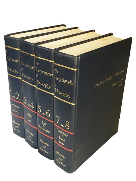 Buy The Encyclopedia Of Philosophy 8 Volume Set Bound In 4 Volumes