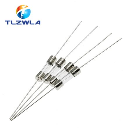 10pcs 5 20mm Double Cap Fast Glass Fuse Slow Blow Tube Fuse With A Pin