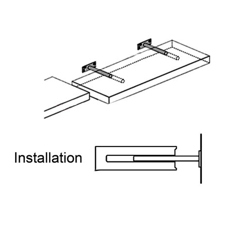Invisible Floating Shelf Brackets 5 126mm Hidden Blind Supports