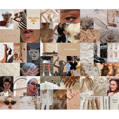 Neutral Beige Luxury Aesthetic Wall Collage Kit 62 Images Etsy