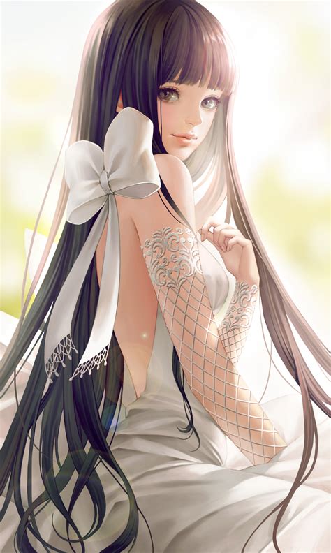 Download 2500x4181 Anime Girl Bride Wedding Dress Semi Realistic