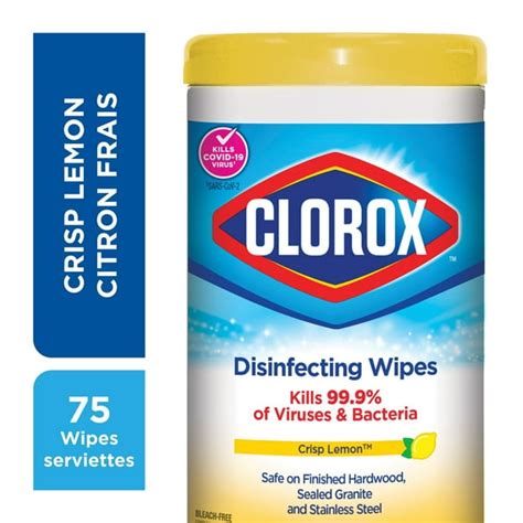 Clorox® Disinfecting Wipes Lemon Fresh 75 Count 75 Count Walmartca