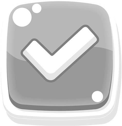 Rounded Grey Check Mark Button Icon Free Download Transparent Png