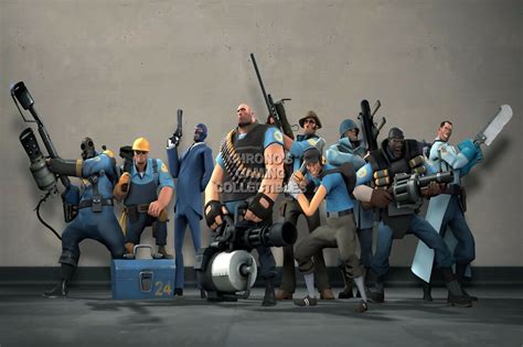 Rgc Huge Poster Team Fortress 2 Blue Team Ps3 Xbox 360