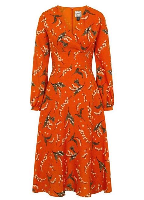 Tiggy Floral Print Midi Dress Vintage Inspired Joanie Printed Dress