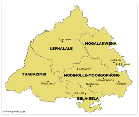 Waterberg District Municipality Map