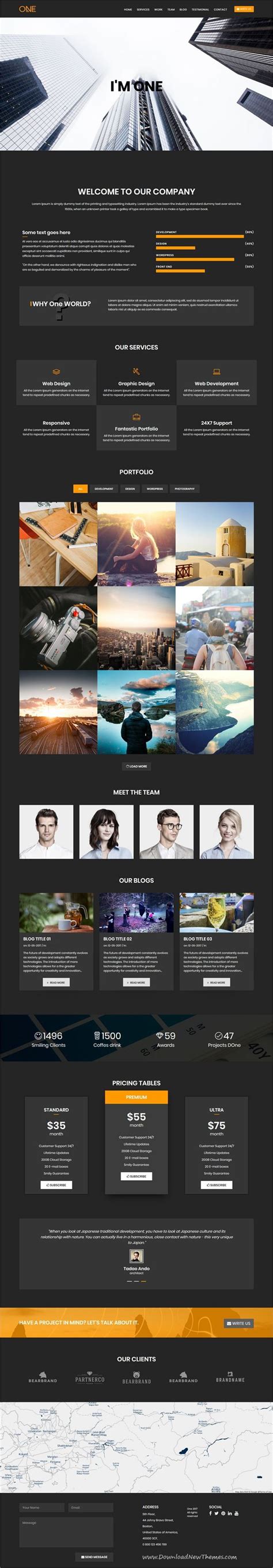 One Parallax Html Template