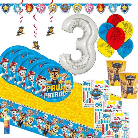 Paw Patrol 3rd Birthday Party Supplies With Balloons