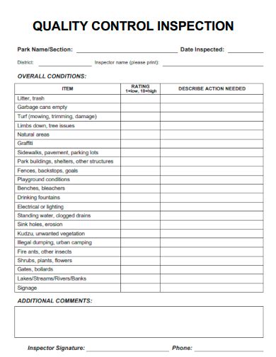 FREE 10 Quality Control Inspection Form Samples In PDF