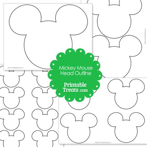 Printable Mickey Mouse Head Outline