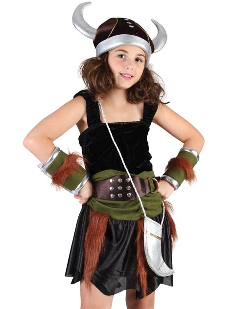 Girls Viking Costume All Children Fancy Dress Hub