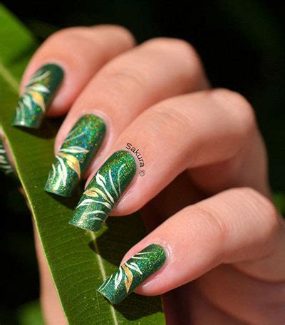 green nail art designs ideas   fabulous nail art designs