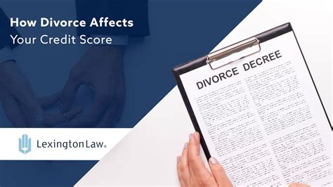 How Divorce Affects Your Credit Score Lexington Law Youtube