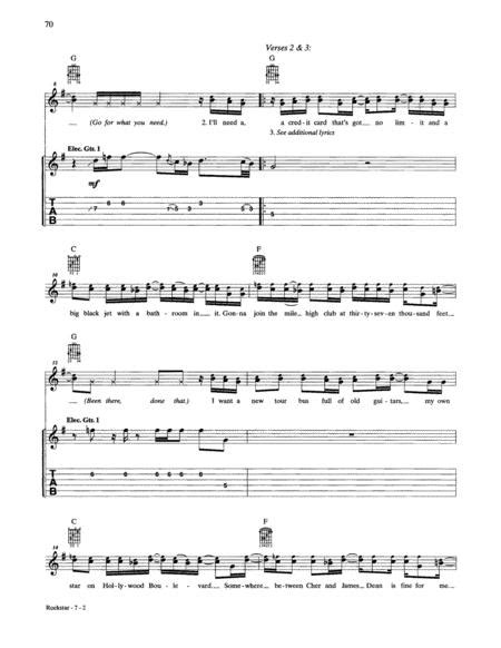 Rockstar By Nickelback Chad Kroeger Digital Sheet Music For Guitar