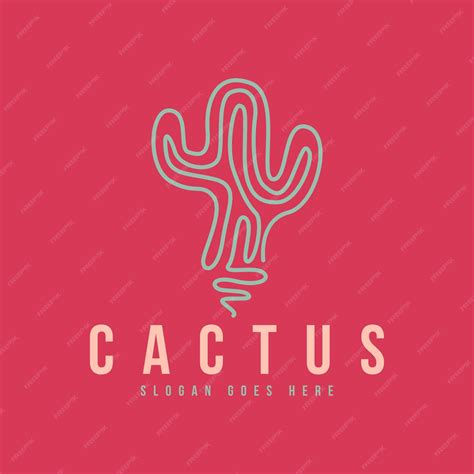 Premium Vector Simple And Unique Double Meaning Cactus Logo Design
