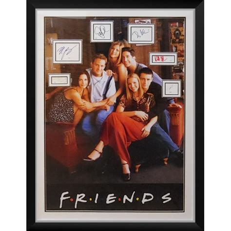 Friends Full Si Autographed Signedze Tv Poster Deluxe Framed With All