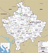 Large road map of Kosovo with cities and airports | Kosovo | Europe ...