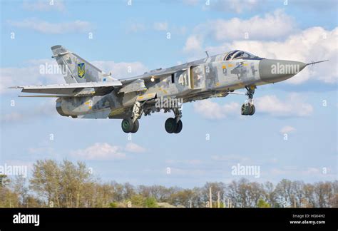 Ukrainian Air Force Su 24 Aircraft Prepares For Landing Stock Photo Alamy