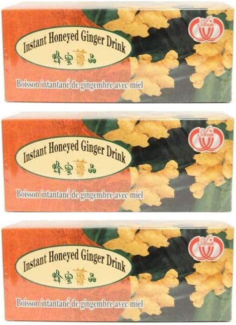 Pack Of 60 Instant Chinese Ginger Tea Bags Ann Instant Honeyed Ginger