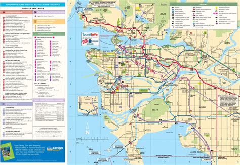 Plan Et Carte Des Rues De Vancouver Rue Routes Et Autoroutes De