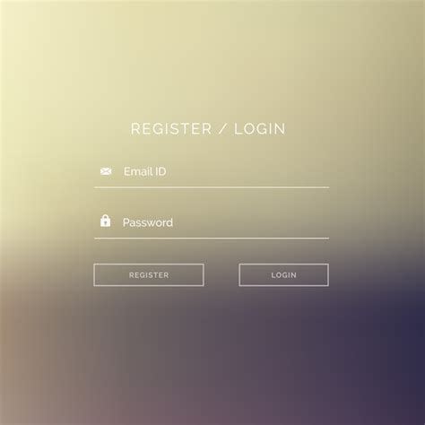 Clean Login Form Template Vector Free Download